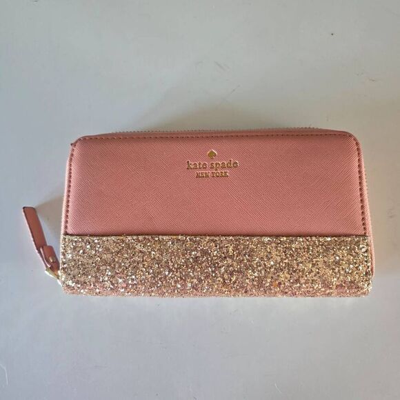 kate spade Handbags - Kate Spade New York Pink Glitter Wallet